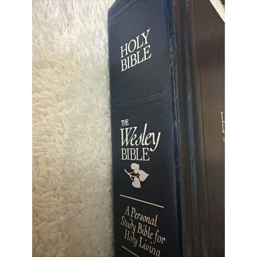 Rare Nelson Wesley Study Bible NKJV New King James Version 982 Leather Navy Blue